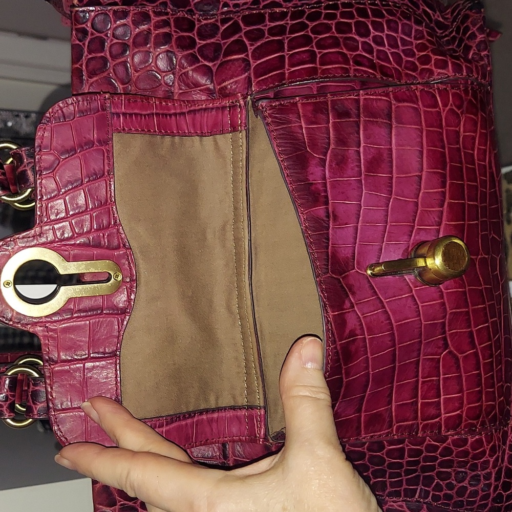 RAFE' TERESA Croc Embossed Vintage Style Satchel 🏷 - Picture 10 of 11